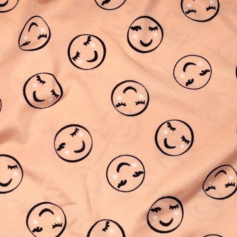 Dot Smile Girls 5 6 Peach Smiley Face Orange Empire Twirl Dress NWT